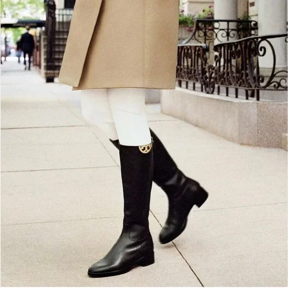 Tory Burch Sidney Leather Knee High Boots size 7 M - Picture 4 of 8